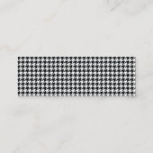 Zwart Wit Classic Houndstooth Check Mini Visitekaartje (Achterkant)