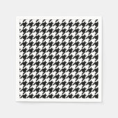 Zwart Wit Classic Houndstooth Check Servet (Voorkant)