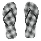 Zwart Wit Classic Houndstooth Check Teenslippers (Voetbed)
