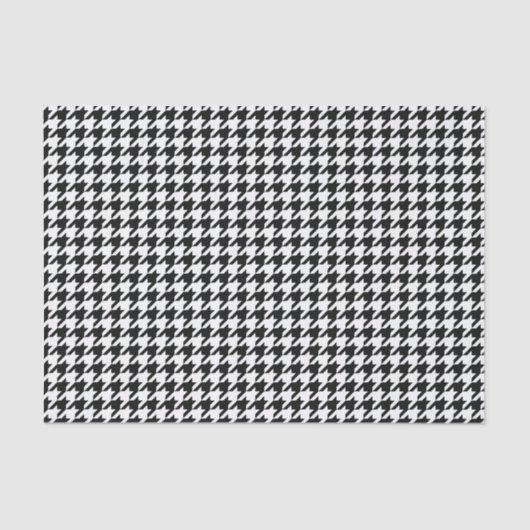 Zwart Wit Classic Houndstooth Check Tissuepapier (Voorkant)