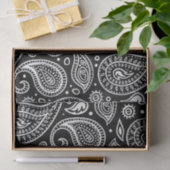  zwart-wit Classic Paisley Pattern Tissuepapier (Geschenk)