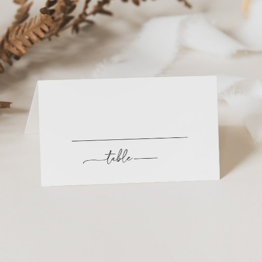 Zwart Wit Classic Wedding Place Card