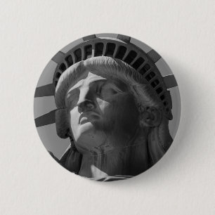 Zwart-wit close-up beeld van vrijheid ronde button 5,7 cm