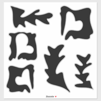 Zwart-wit Collecties harten Sticker