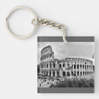 Zwart-wit Colosseum Rome Sleutelhanger Sleutelhang