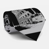 Zwart-wit Colosseum Stropdas (Opgerold)