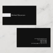 Zwart-wit Consultant Visitekaartje (Voorkant / Achterkant)