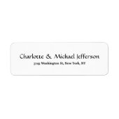 Zwart Wit Creatief Trendy Elegant Familie Etiket (Voorkant)