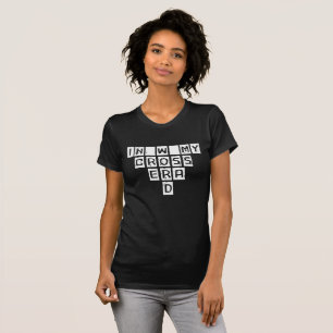 Zwart-wit Crossword Hobby T-shirt