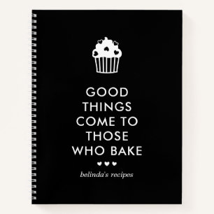 Zwart Wit Cupcake Goede Dingen Bakken Recept Notitieboek