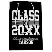 Zwart/wit cursusjaar medium cadeauzakje (Voorkant)