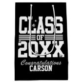 Zwart/wit cursusjaar medium cadeauzakje (Achterkant)