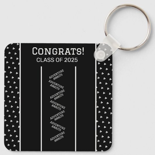 Zwart-wit Custom Sleutelhanger (Achterkant)