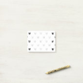 Zwart-wit Cute Cat Patroon Post-it® Notes (Op bureau)