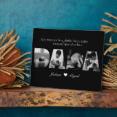 Zwart & Wit Dada 4 Fotocollage Vaderdag Fotoplaat (Zijkant)