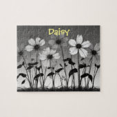 Zwart-wit Daisy Flower Dreamscape Legpuzzel (Horizontaal)