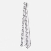 Zwart-wit Dalmatiaans Stropdas (Achterkant)