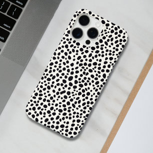 Zwart-wit Dalmatische hond Abstract patroon iPhone 16 Pro Max Hoesje
