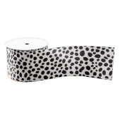 Zwart-wit Dalmatische hond Abstract patroon Grosgrain Lint (Spoel)