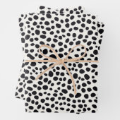 Zwart-wit Dalmatische hond Abstract patroon Inpakpapier Vel (In situ)