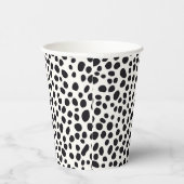 Zwart-wit Dalmatische hond Abstract patroon Papieren Bekers (Rechts)