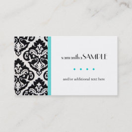 Zwart-wit Damasblauw Visitekaartje