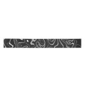 Zwart wit damascus abstract zwemt koel patroon lint (Voorkant)
