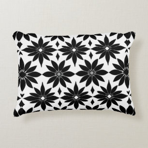 Zwart-wit Damascus patroon Accent Kussen