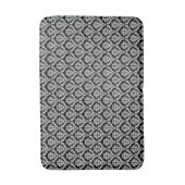 zwart-wit Damask Bathmat Badmat (Voorkant Verticaal)