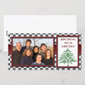 Zwart-wit Damask Green Damask Tree-fotokaarten Feestdagenkaart (Voorkant / Achterkant)