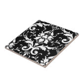 Zwart-wit Damask Matching Kitchen Tegeltje (Zijkant)