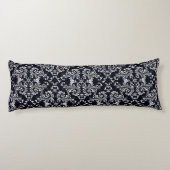 Zwart-wit Damask stijl Lichaamskussen (Achterkant)