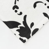 Zwart-wit Damasontwerp met schroefdraad Fleece Deken (Hoek)