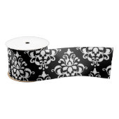 Zwart-wit Damaspatroon 1 Lint (Spoel)
