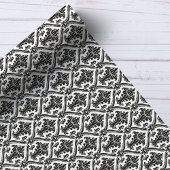 Zwart-wit  Damaspatroon Cadeaupapier