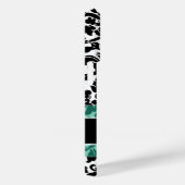 Zwart-wit Damaspatroon met monogram Case-Mate iPhone Case (Achterkant / Rechts)