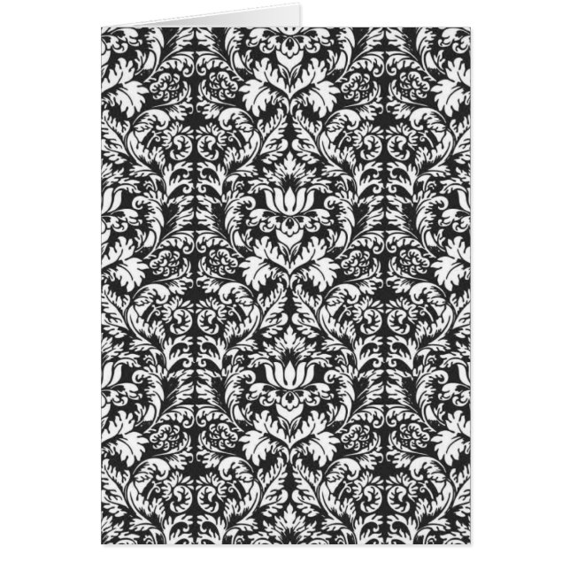 Zwart wit damast kant brokaat (Voorkant)