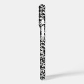 Zwart wit damast kant brokaat Case-Mate iPhone case (Achterkant / Links)