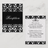 Zwart-wit damast op linnen behuizing Kaart (Voorkant / Achterkant)