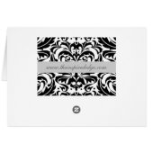 Zwart-wit Damastafel-nummer Folkkaart (Achterkant Horizontaal)