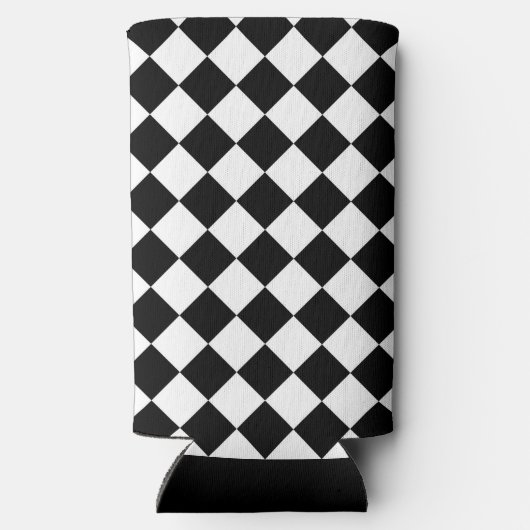 Zwart-wit dambord geruit vlag ontwerp (Achterkant)