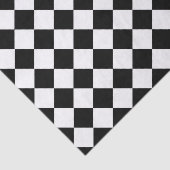 Zwart-wit dambord geruit vlag ontwerp tissuepapier (Detail)