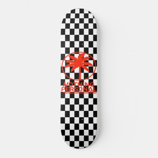 Zwart-wit dambord skateboard (Voorkant)