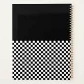 Zwart-wit dambordpatroon planner (Achterkant)