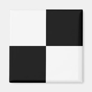 Zwart wit damppatroon eenvoudig vierkant magneet