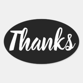 Zwart-wit dank je eenvoudige zakelijke sticker