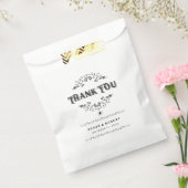 Zwart & Wit Dank u Floral SPIDER Halloween Bedankzakje (Gezegeld)