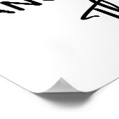 Zwart wit dansen op deze manier Eenvoudig pijltje Poster (Hoek)