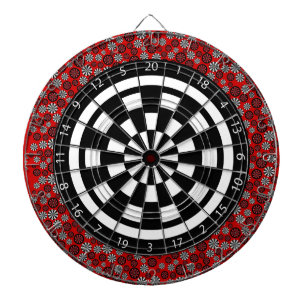 Zwart-wit dartboard dartbord