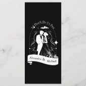 Zwart Wit De Liefhebbers Tarot Kaart Bruiloft (Achterkant)